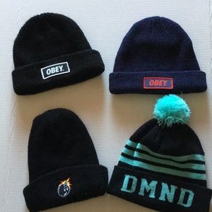 Hypebeast beanies lot of 4
